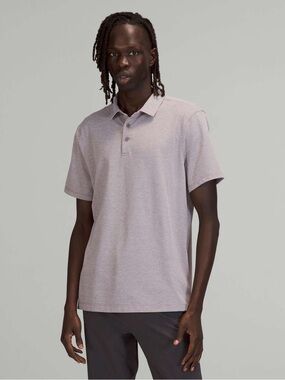 Lululemon Evolution Polo Shirt Heathered Lunar Rock Men’s Large